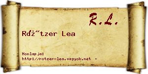 Rötzer Lea névjegykártya